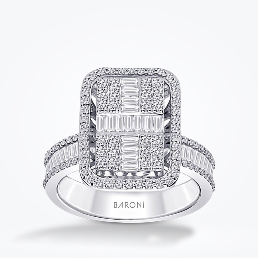 1.18 Karat Pırlanta Baget Yüzük - Baroni Diamond