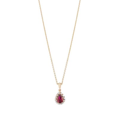 1.18 Karat Pırlanta Damla Yakut Kolye - Baroni Diamond (1)