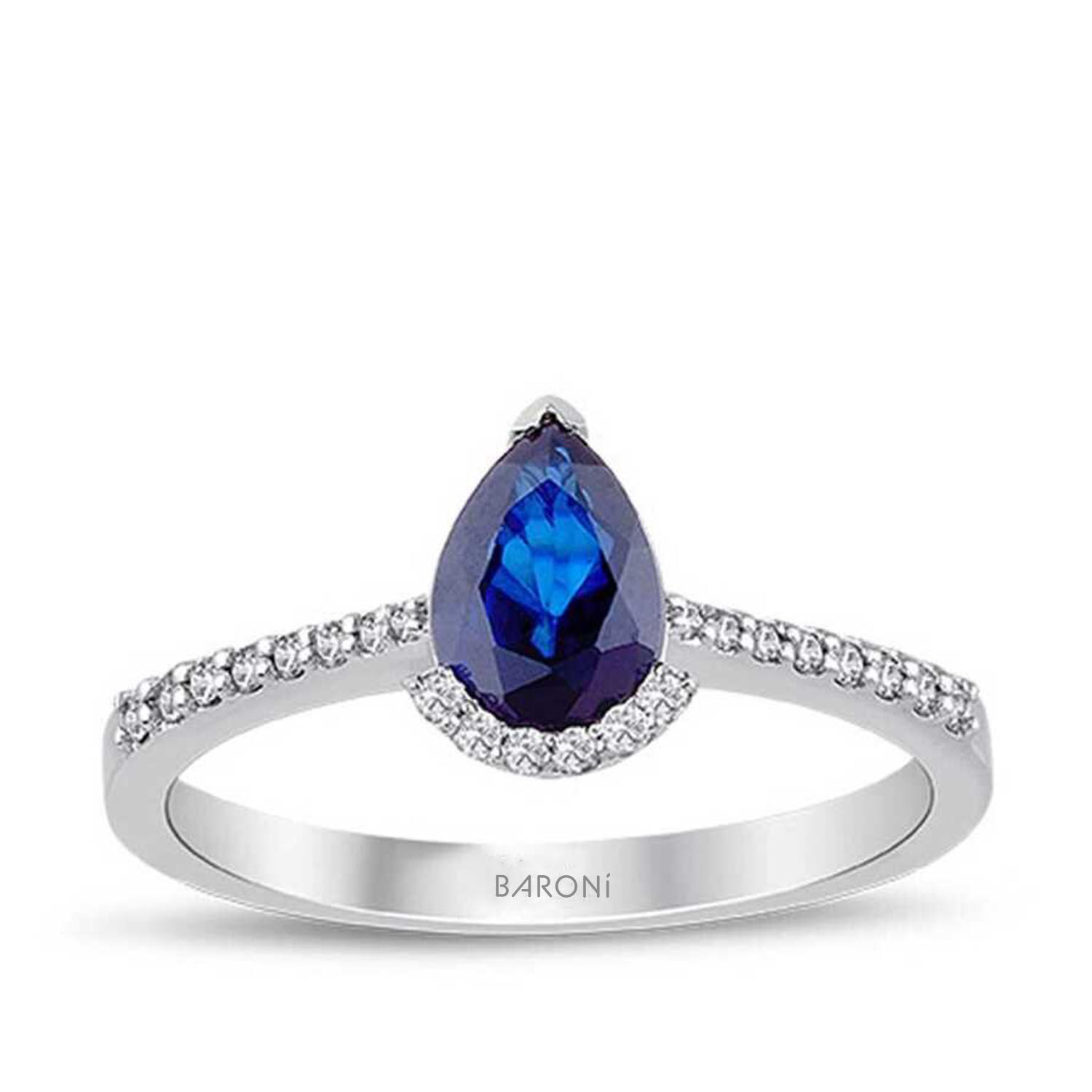 1.19 Karat Pırlanta Safir Yüzük - Baroni Diamond
