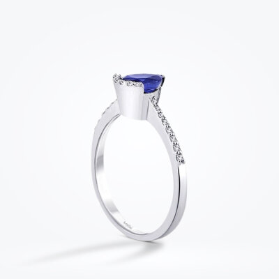 1.19 Karat Pırlanta Safir Yüzük - Baroni Diamond (1)