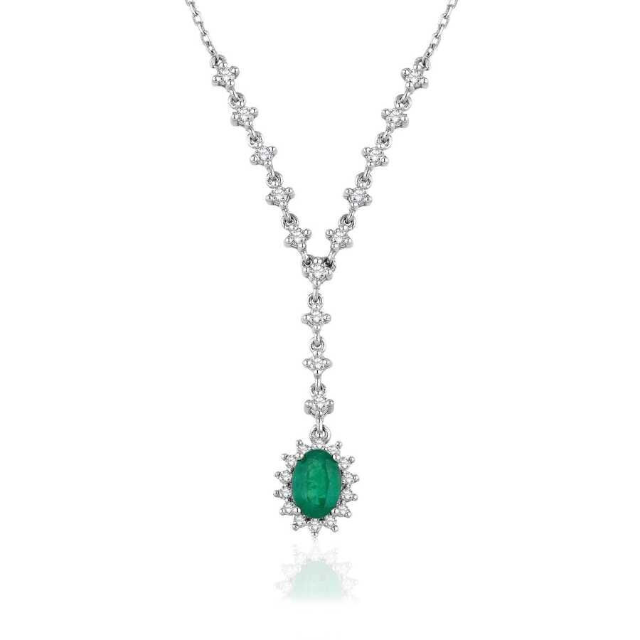 1.19 Karat Pırlanta Zümrüt Gerdanlık - Baroni Diamond