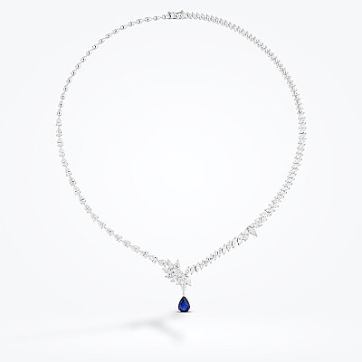 12.02 Karat Pırlanta Safir Gerdanlık - 1