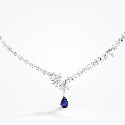 12.02 Karat Pırlanta Safir Gerdanlık - 2
