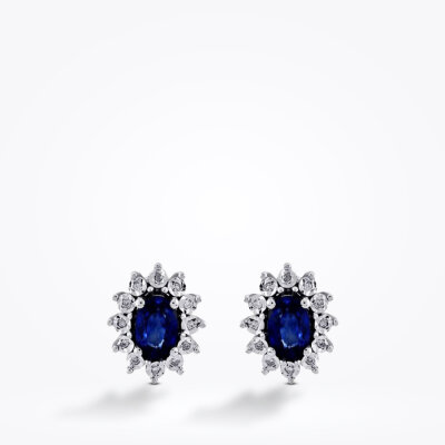 1.21 Karat Pırlanta Safir Küpe - Baroni Diamond (1)