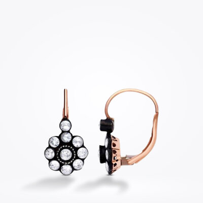 1.22 Karat Elmas Gül Küpe - 1