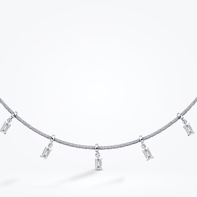 1.24 Karat Pırlanta Baget Kolye - Baroni Diamond (1)