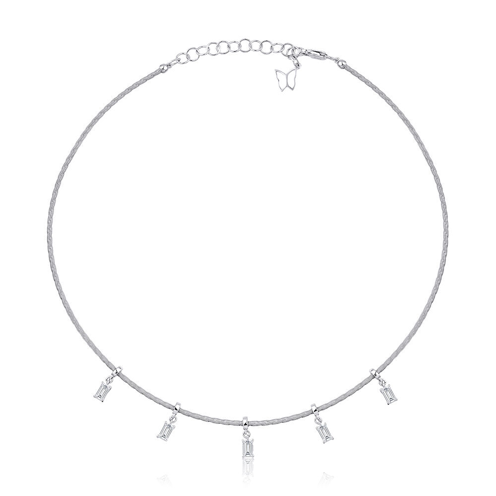 1.24 Karat Pırlanta Baget Kolye - Baroni Diamond