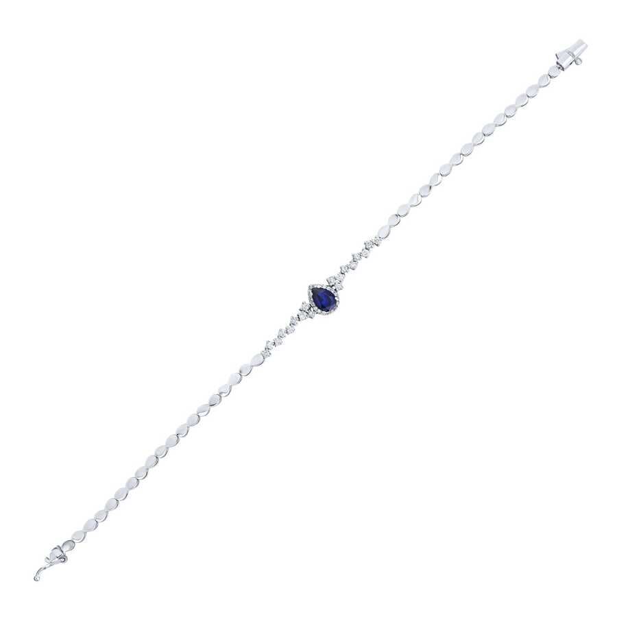 1.29 Karat Pırlanta Safir Bileklik - Baroni Diamond