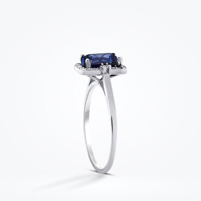 1.29 Karat Pırlanta Safir Yüzük - Baroni Diamond (1)
