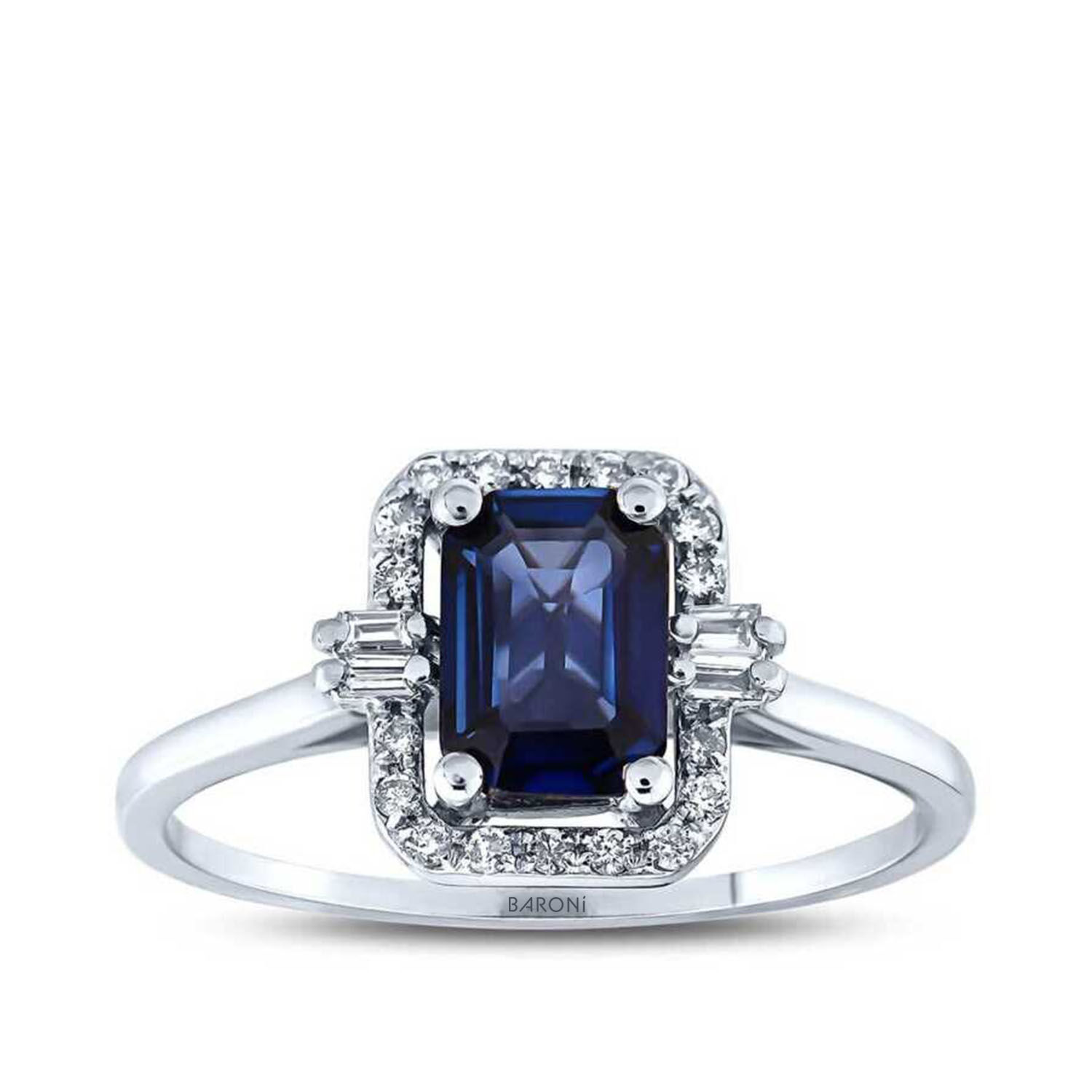 1.29 Karat Pırlanta Safir Yüzük - Baroni Diamond
