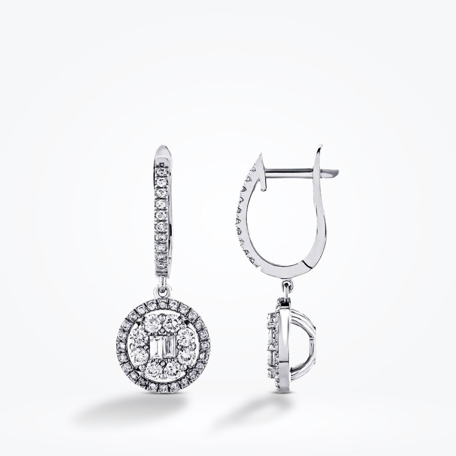 1.32 Karat Pırlanta Baget Küpe - Baroni Diamond