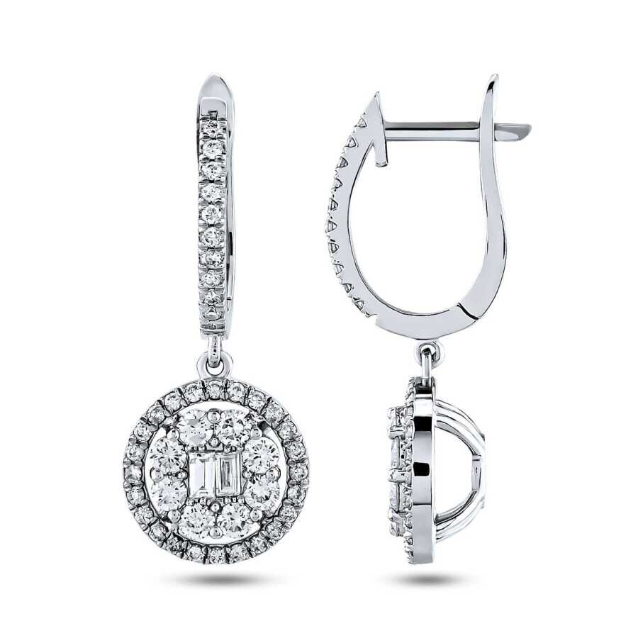 1.32 Karat Pırlanta Baget Küpe - Baroni Diamond