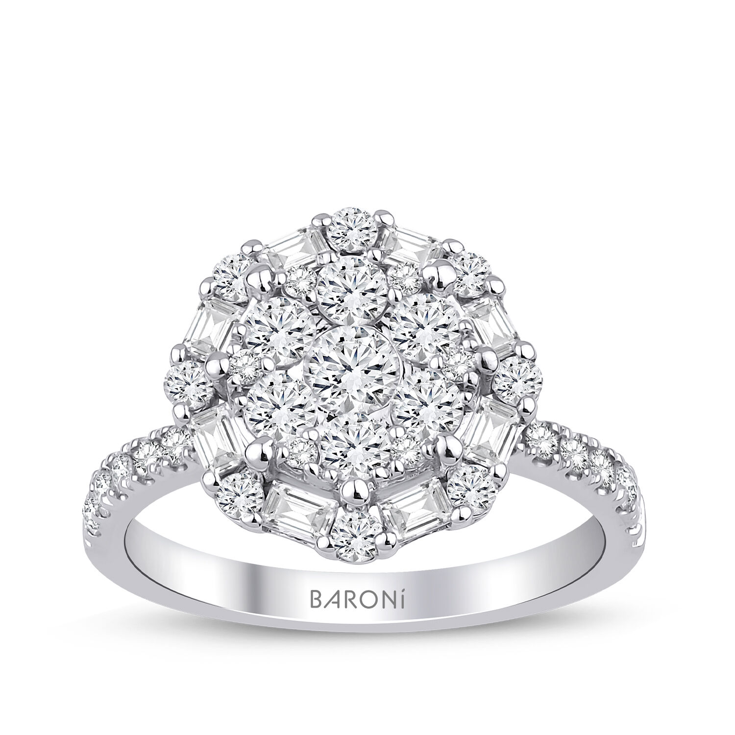 1.32 Karat Pırlanta Baget Yüzük - Baroni Diamond