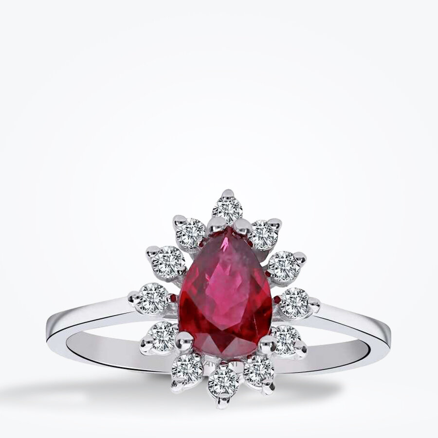 1.33 Karat Pırlanta Yakut Yüzük - Baroni Diamond