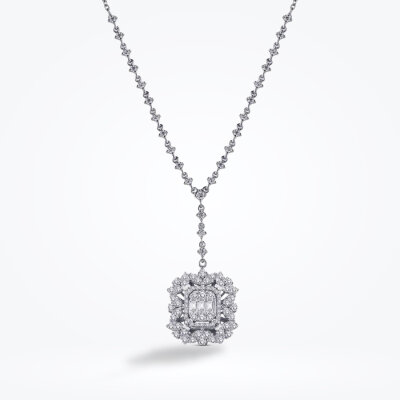 1.34 Karat Pırlanta Baget Kolye - Baroni Diamond (1)