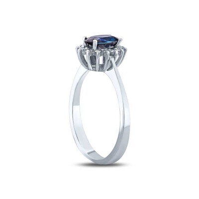 1.34 Karat Pırlanta Safir Yüzük - Baroni Diamond (1)