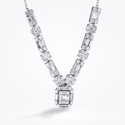 1.36 Karat Pırlanta Baget Kolye - Baroni Diamond (1)