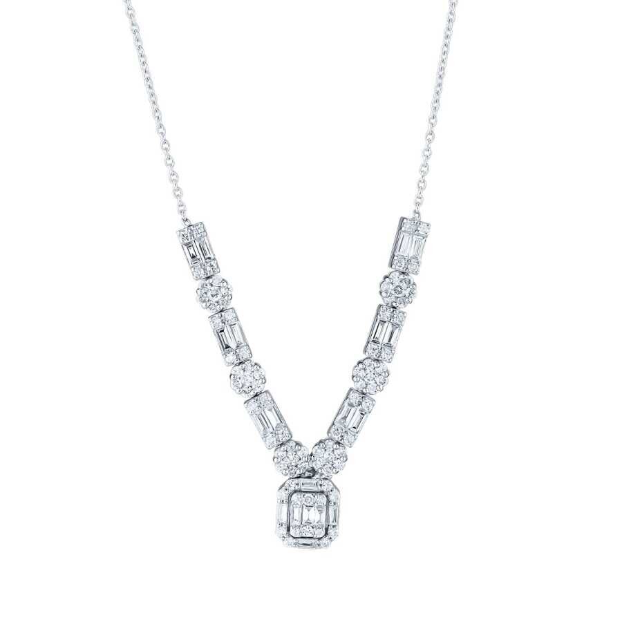 1.36 Karat Pırlanta Baget Kolye - Baroni Diamond