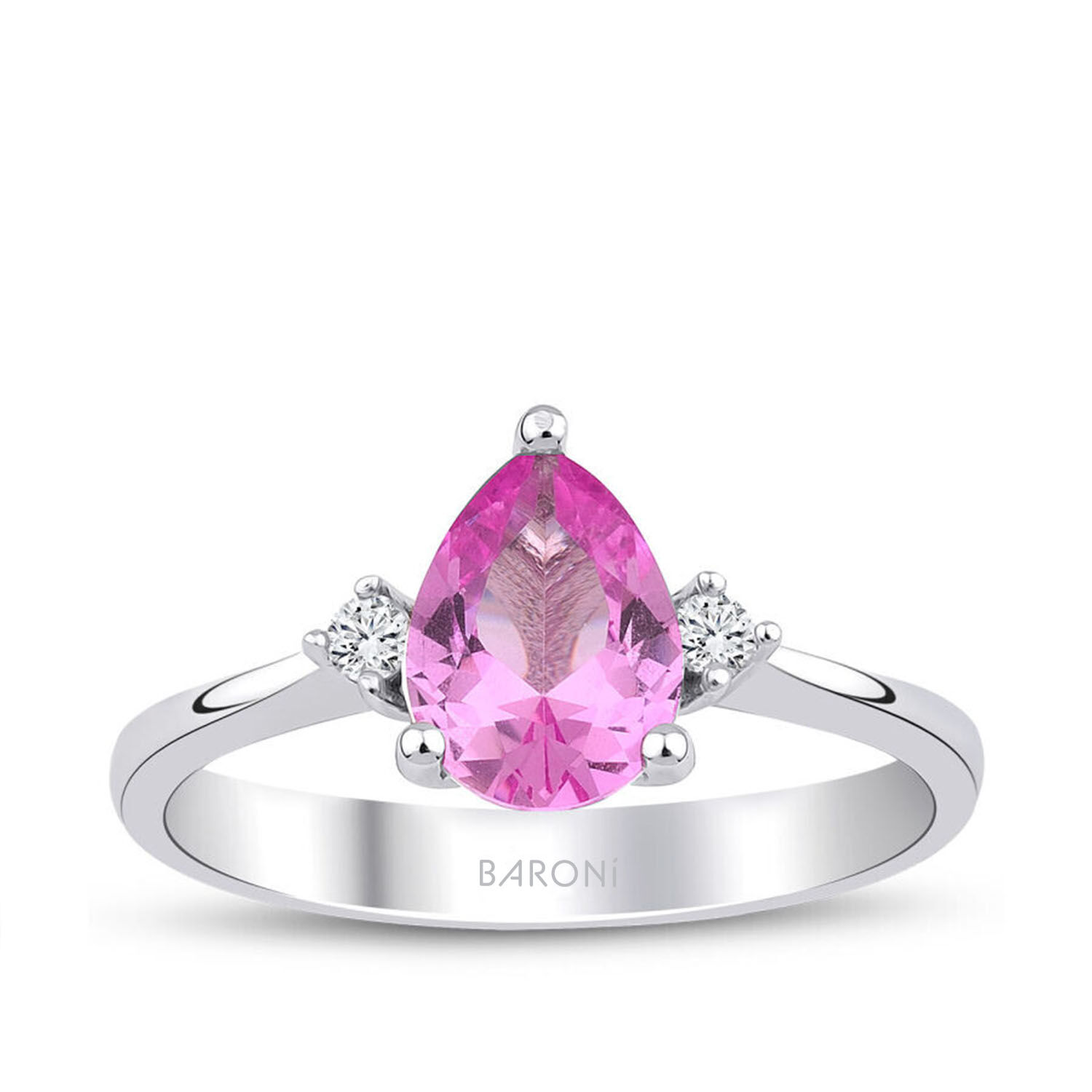 1.36 Karat Pırlanta Pink Safir Taşlı Yüzük - Baroni Diamond