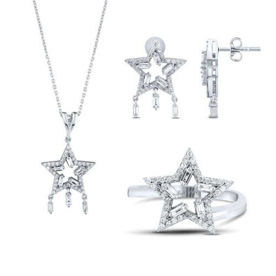 1.37 Karat Pırlanta Yıldız Baget Set - Baroni Diamond (1)