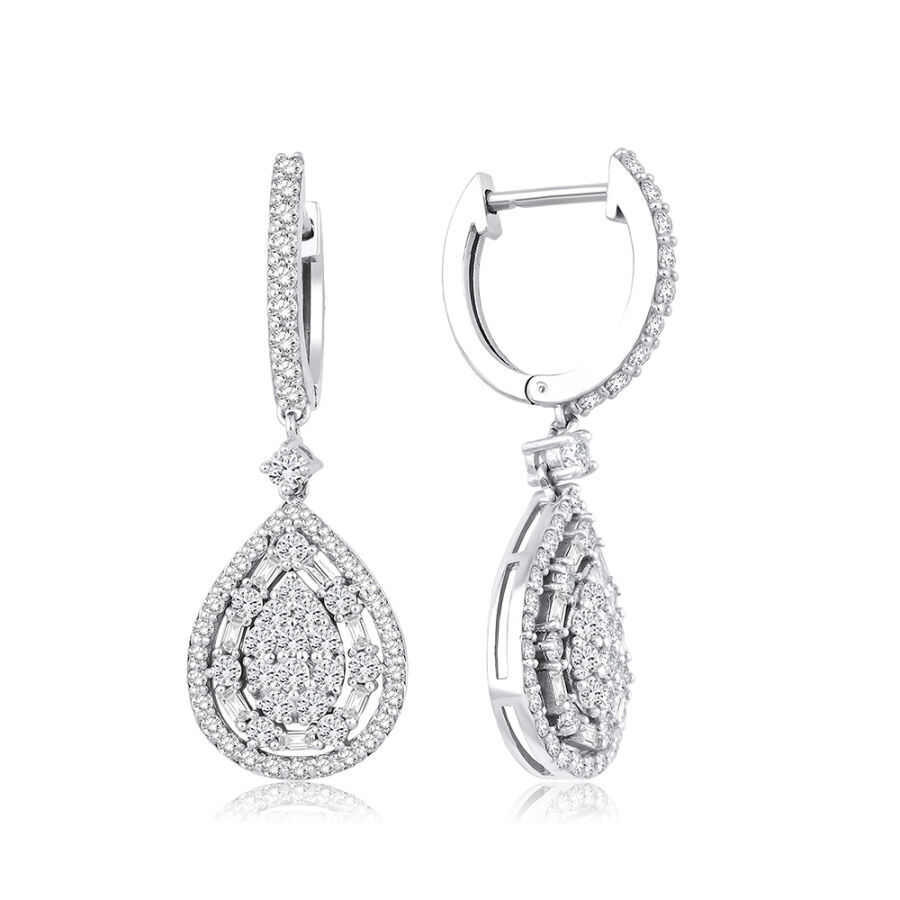 1.39 Karat Pırlanta Baget Küpe - Baroni Diamond