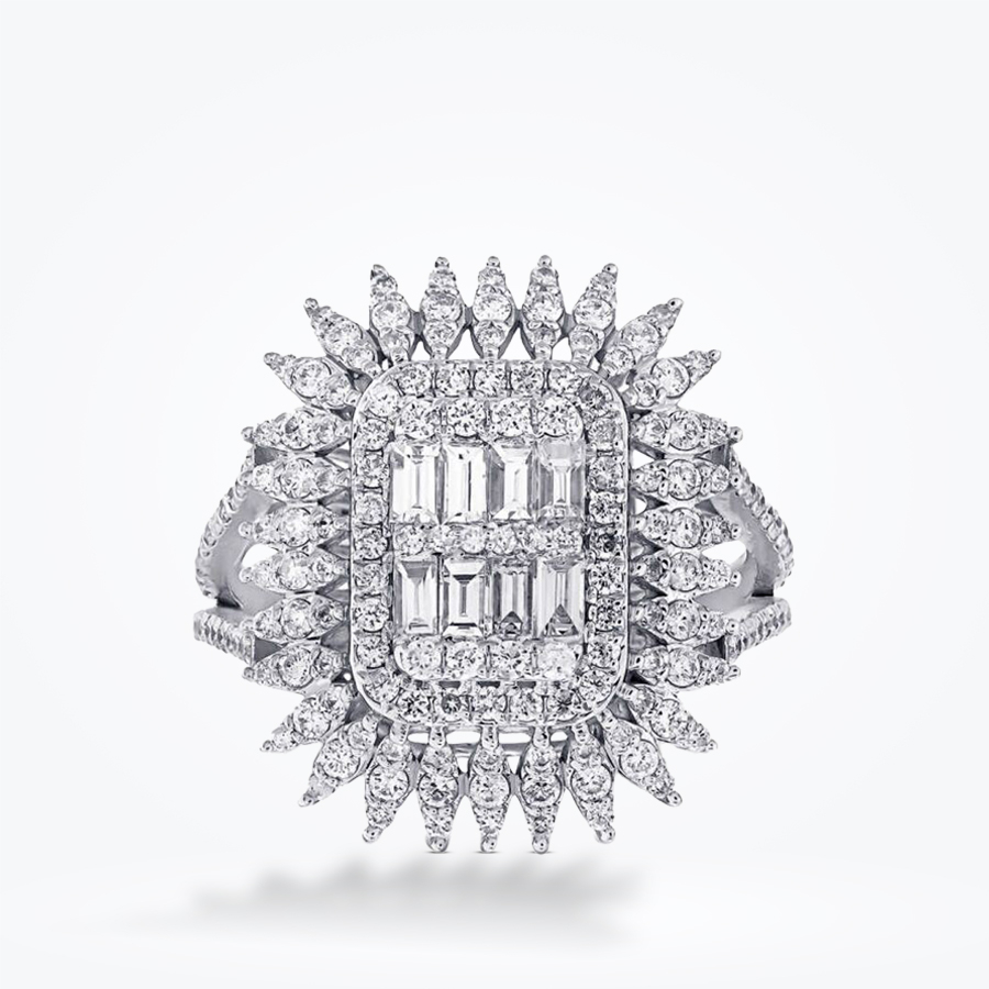 1.39 Karat Pırlanta Baget Yüzük - Baroni Diamond