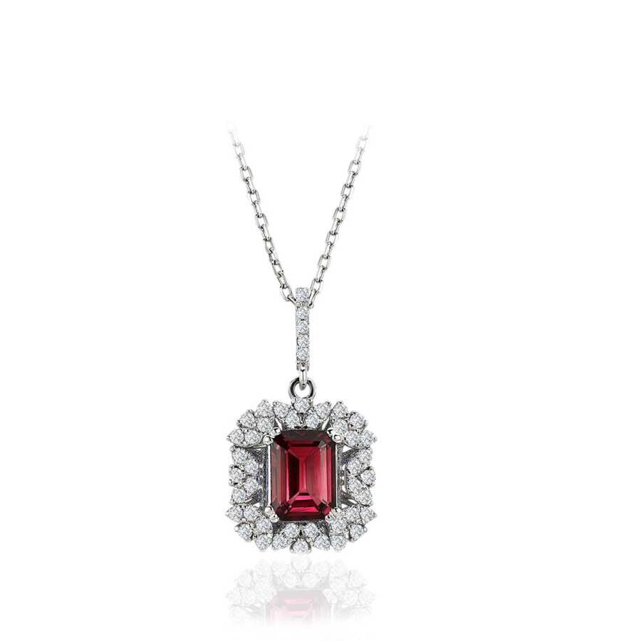 1.40 Karat Pırlanta Yakut Kolye - Baroni Diamond