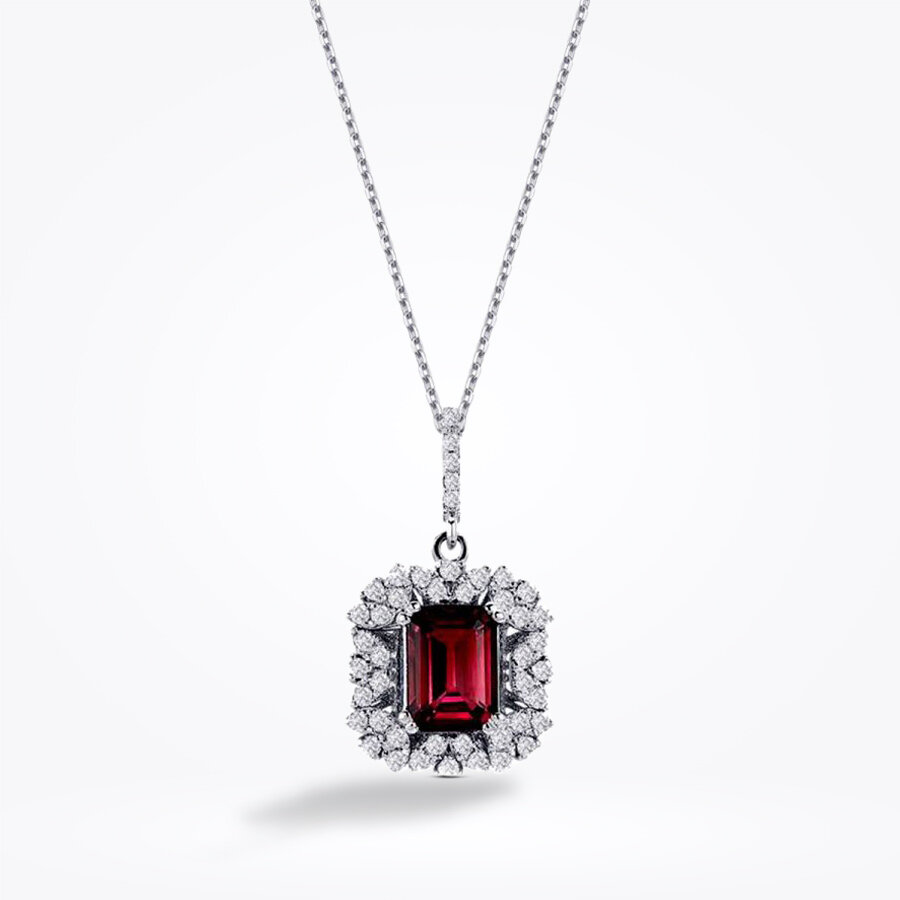 1.40 Karat Pırlanta Yakut Kolye - Baroni Diamond