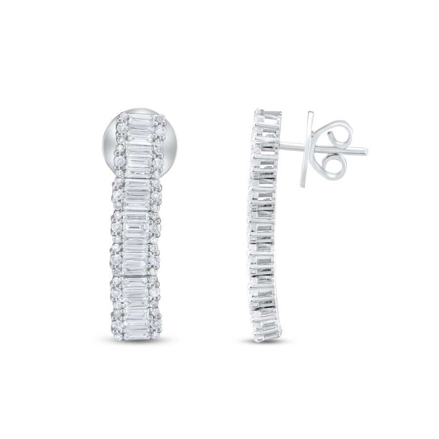 1.42 Karat Pırlanta Baget Küpe - Baroni Diamond