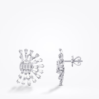 1.42 Karat Pırlanta Baget Küpe - Baroni Diamond