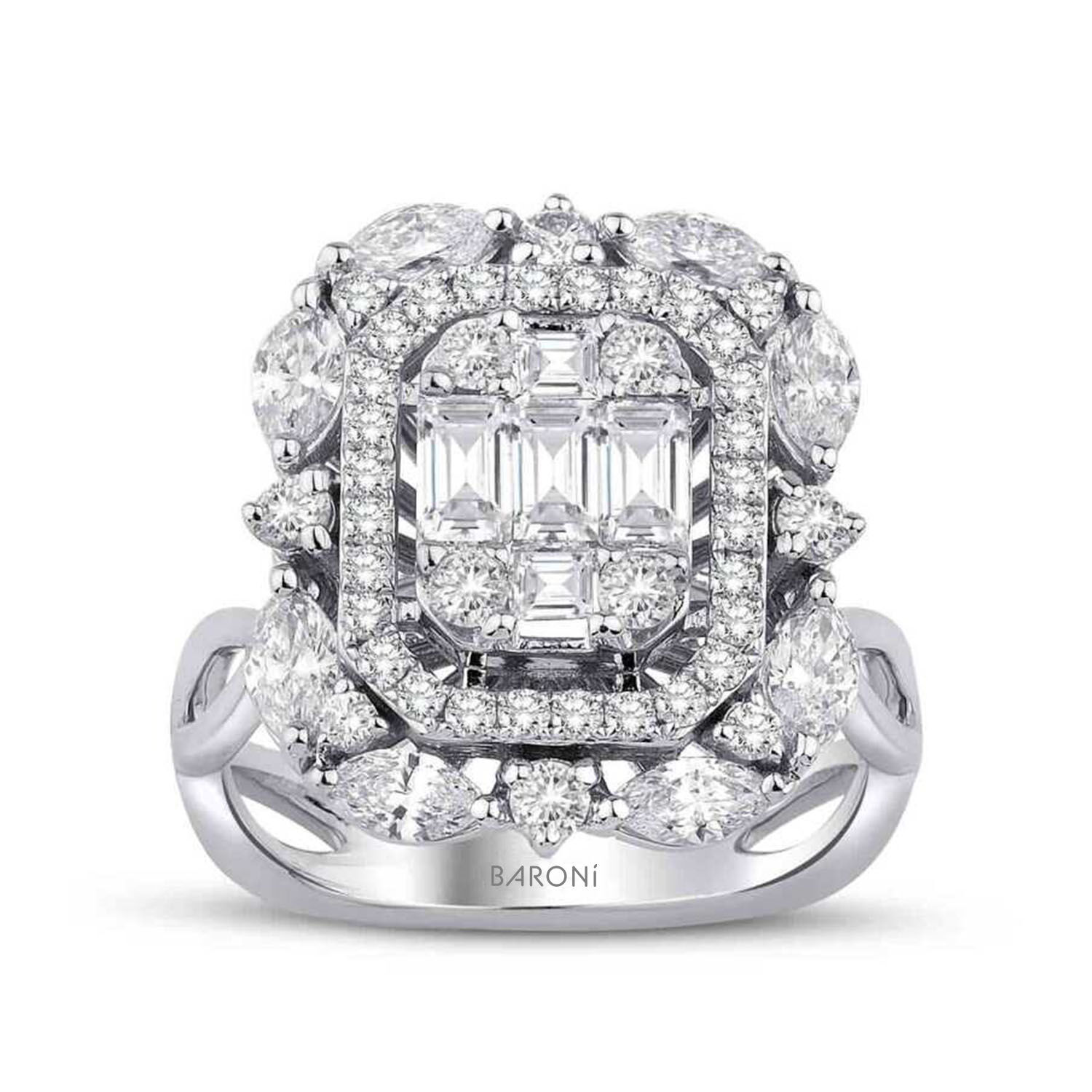 1.44 Karat Pırlanta Baget Yüzük - Baroni Diamond