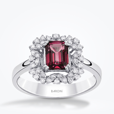 1.45 Karat Baget Pırlanta Yakut Yüzük - 1