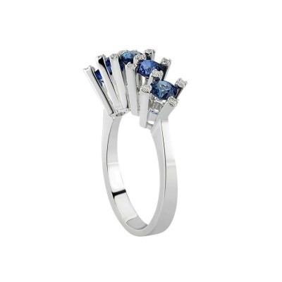 1.49 Karat Pırlanta Beştaş Safir Yüzük - Baroni Diamond (1)