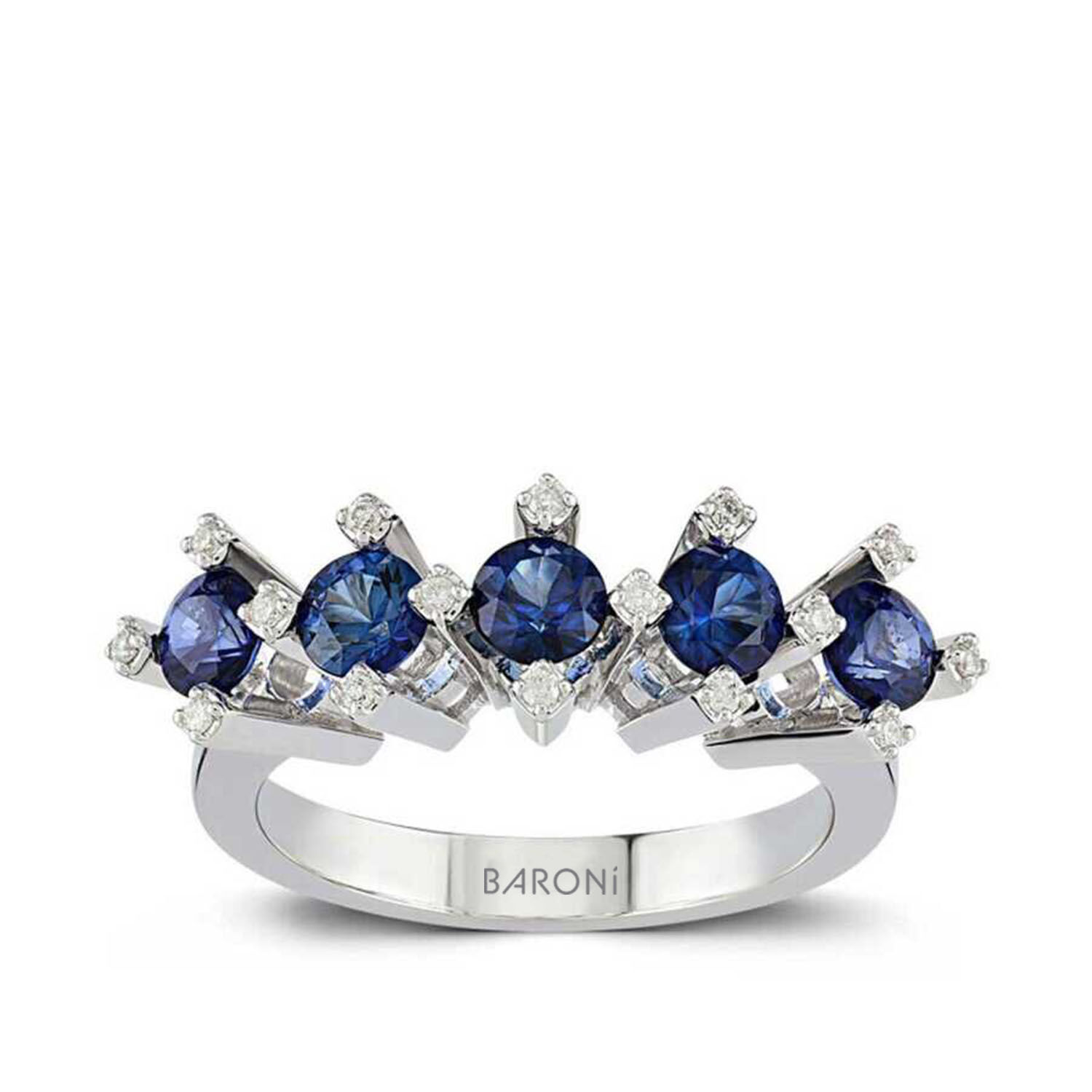 1.49 Karat Pırlanta Beştaş Safir Yüzük - Baroni Diamond