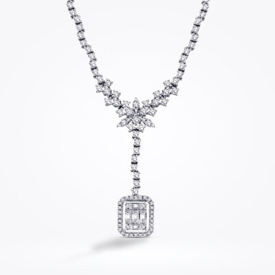 1.50 Karat Pırlanta Baget Kolye 