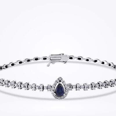 1.50 Karat Pırlanta Safir Bileklik - Baroni Diamond (1)
