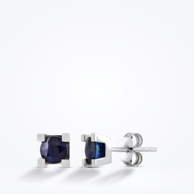 1.50 Karat Safir Tektaş Küpe - 1