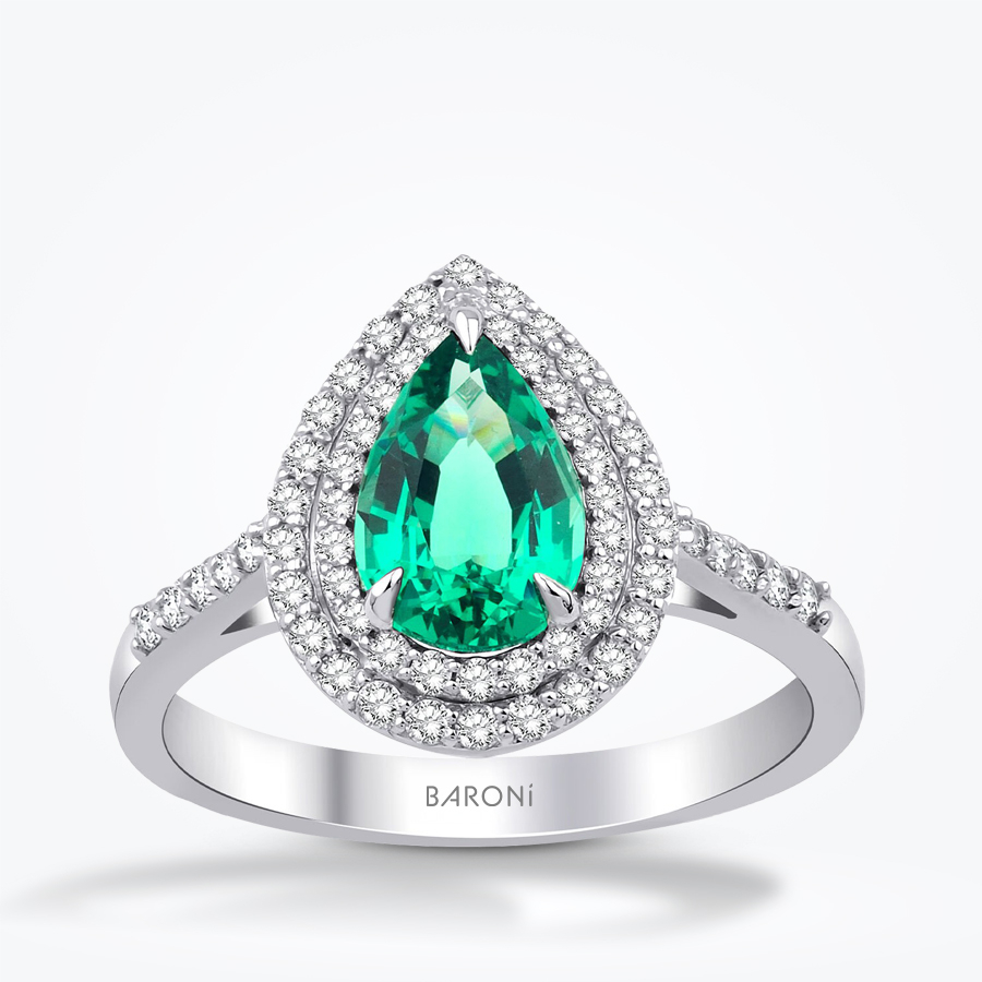 1.53 Karat Pırlanta Renkli Taşlı Yüzük - Baroni Diamond