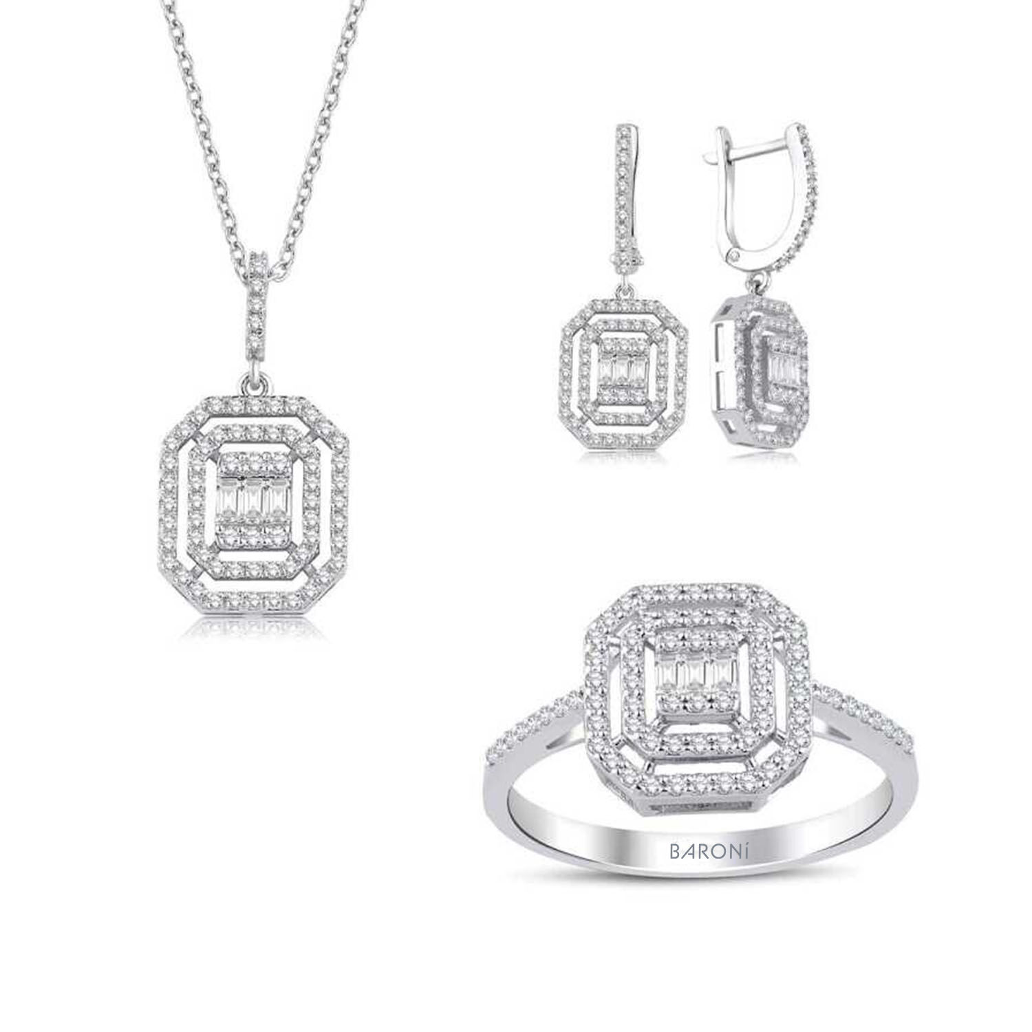 1.55 Karat Pırlanta Baget Set