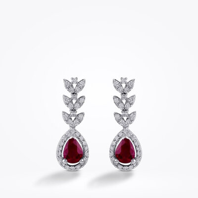 1.57 Karat Pırlanta Yakut Küpe - Baroni Diamond (1)