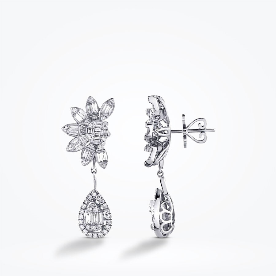 1.59 Karat Pırlanta Baget Küpe - Baroni Diamond