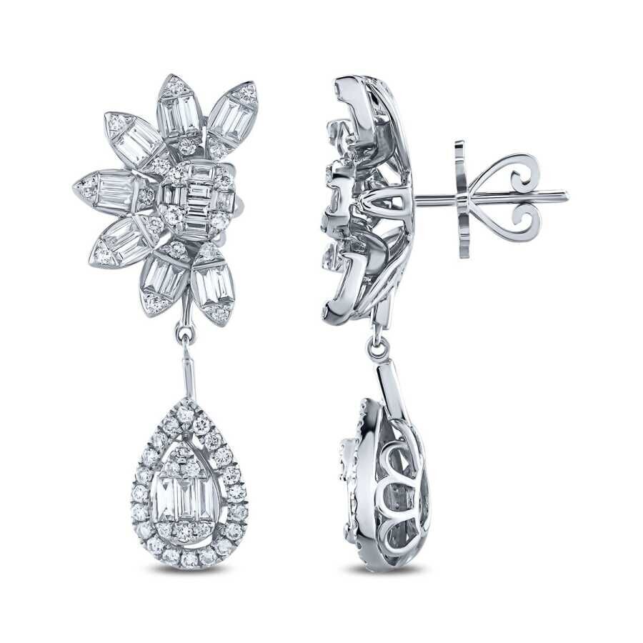1.59 Karat Pırlanta Baget Küpe - Baroni Diamond