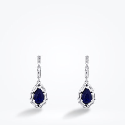 1.59 Karat Pırlanta Safir Küpe - Baroni Diamond (1)