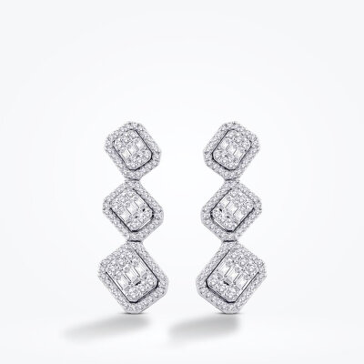 1.60 Karat Pırlanta Baget Küpe - Baroni Diamond (1)