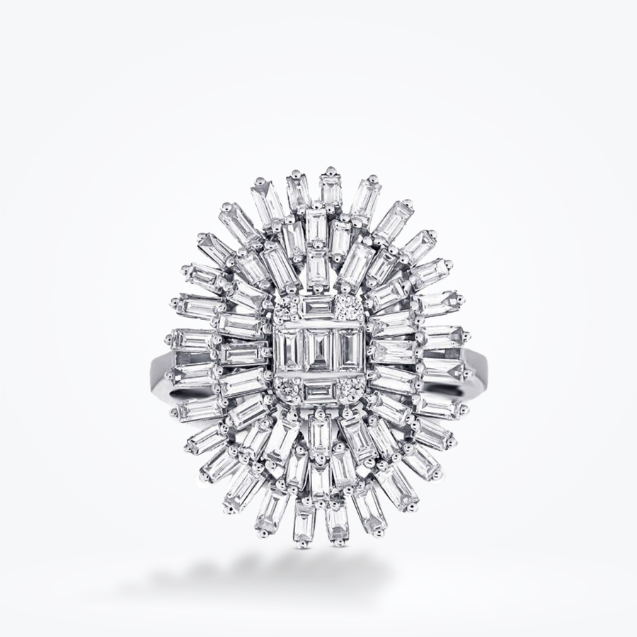 1.62 Karat Pırlanta Baget Yüzük - Baroni Diamond