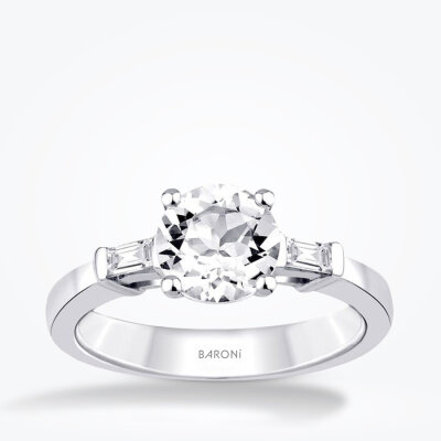 1.63 Karat Pırlanta Topaz Yüzük - 1