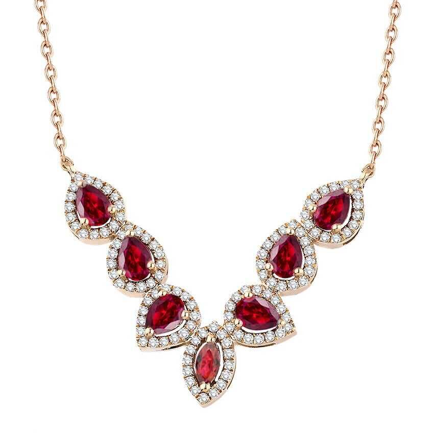 1.66 Karat Pırlanta Yakut Kolye - Baroni Diamond
