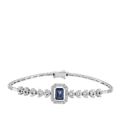 2.06 Karat Pırlanta Safir Bileklik - Baroni Diamond