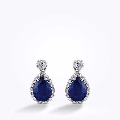 1.71 Karat Pırlanta Safir Küpe - Baroni Diamond (1)