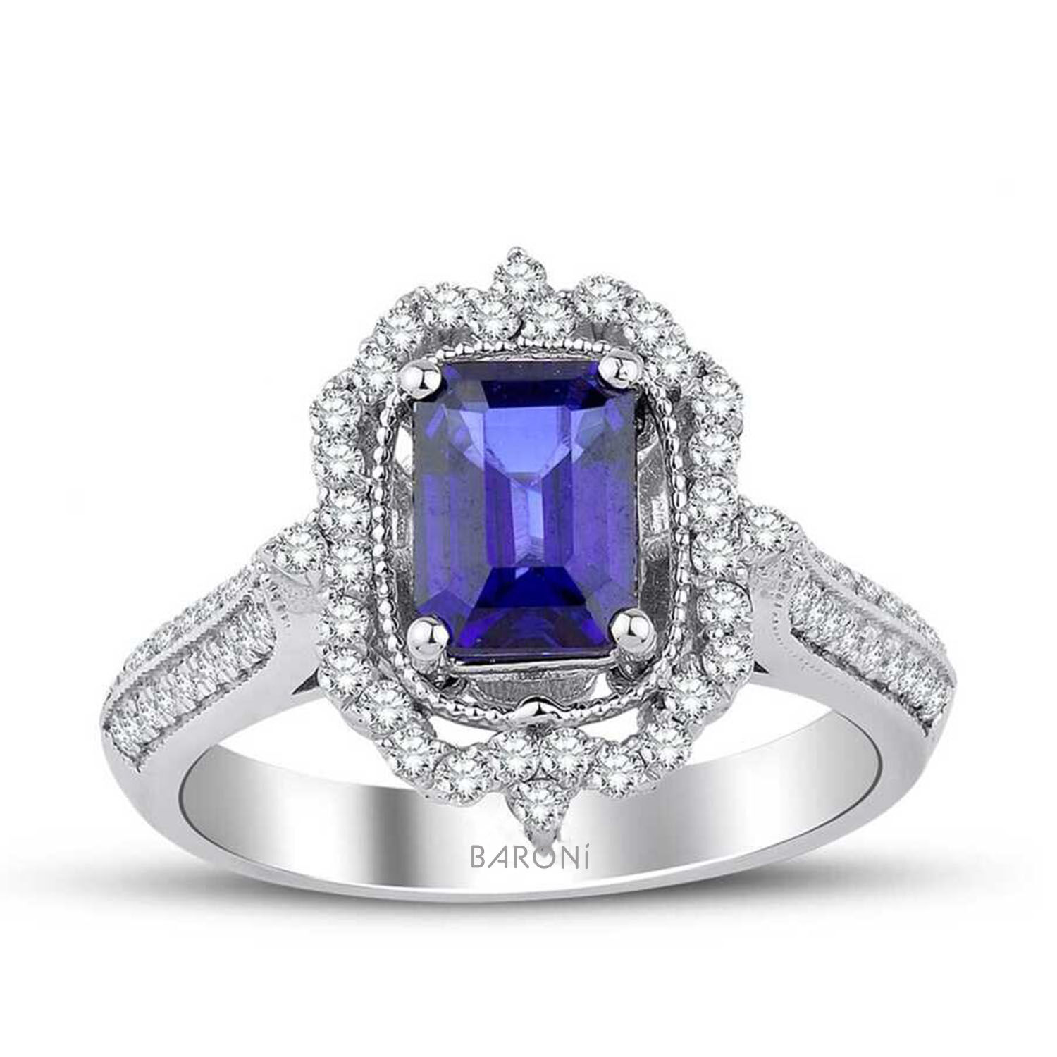 1.71 Karat Pırlanta Safir Yüzük - Baroni Diamond
